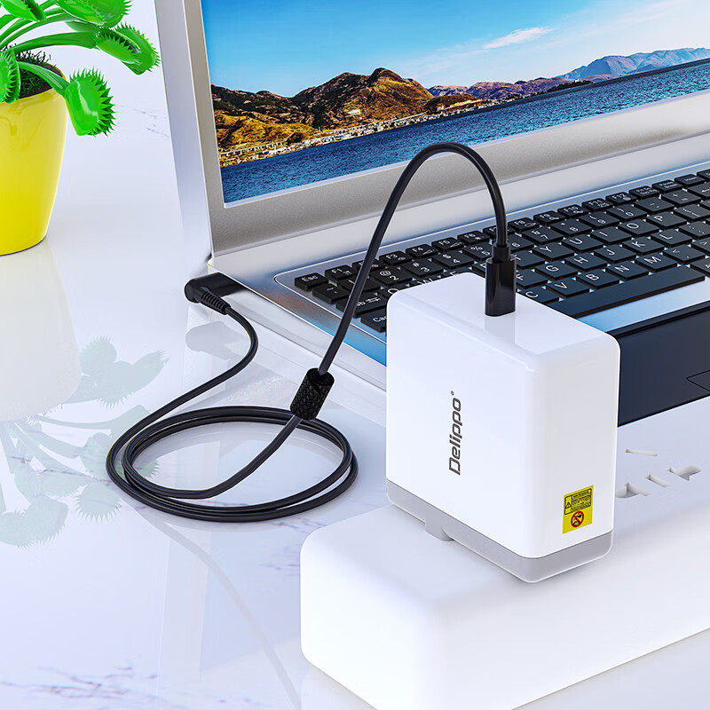 Delippo PD 65W Computer Charger, 19V 3.42A Round Plug 5.5*2.5MM, Suitable for ASUS X450, X550V, X550C, Y481C, W519L Power Cord 5