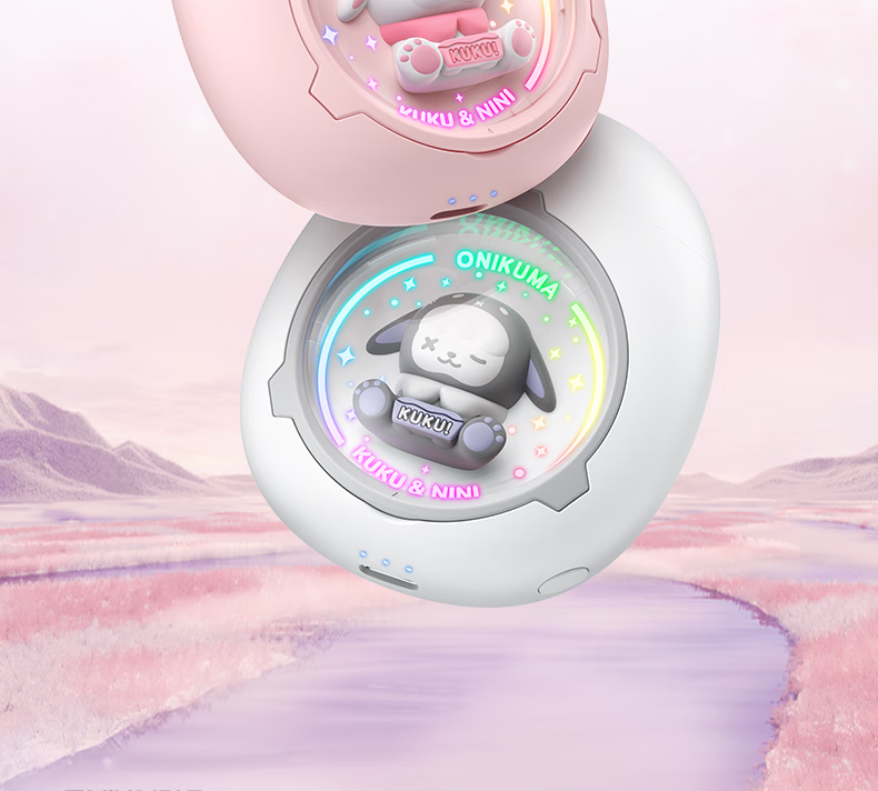 ONIKUMA True Wireless Bluetooth Earphones, Semi In-Ear Style, Cute for Women, Music, Sports And Gaming Headphones, Noise Reduction, Low Latency, Long Battery Life, Suitable for Apple And Huawei, Birthday Gift for Girlfriend 5