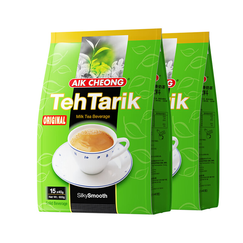 益昌老街 速溶香滑奶茶粉冲调饮品 南洋风味 马来西亚进口 15包600g*2袋