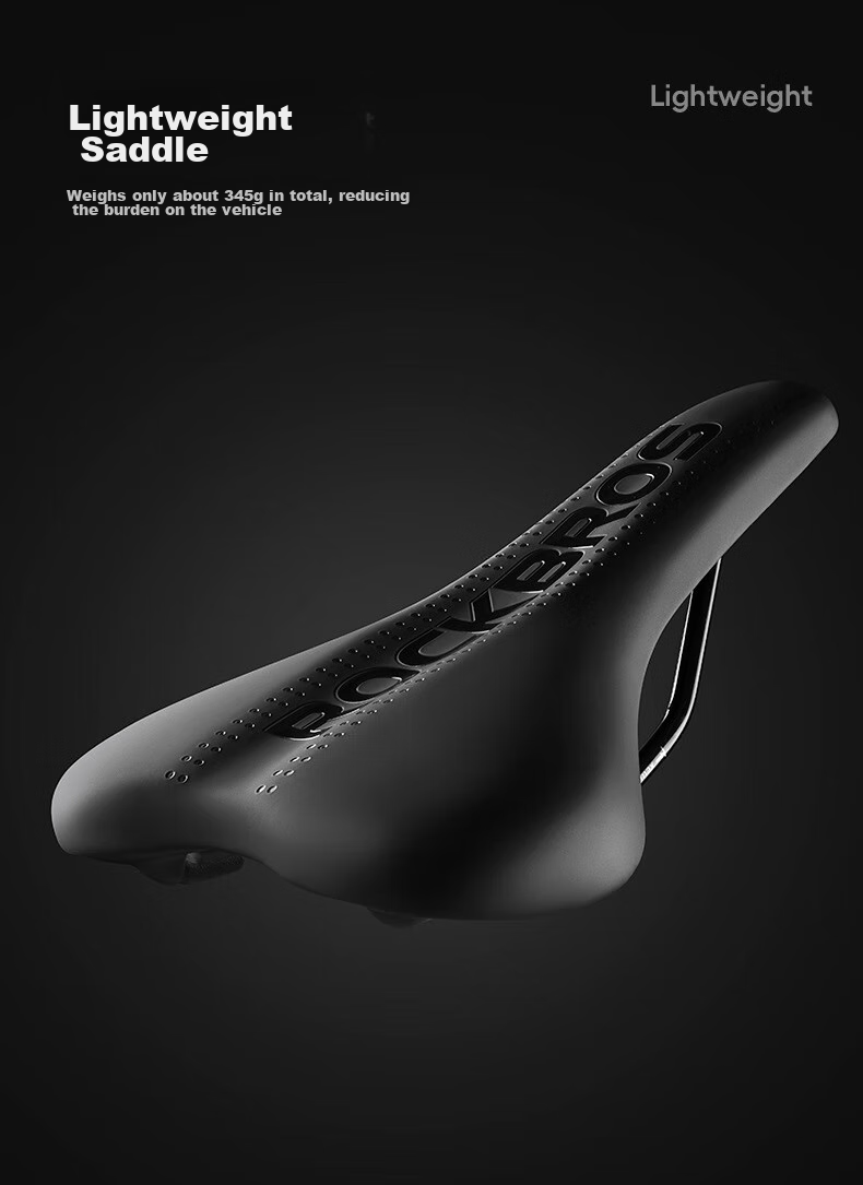ROCKBROS Bicycle Seat Cushion Comfortable Saddle for Road And Mountain Bikes with Shock Absorption And Thickened Pad Cycling Accessory Black 13