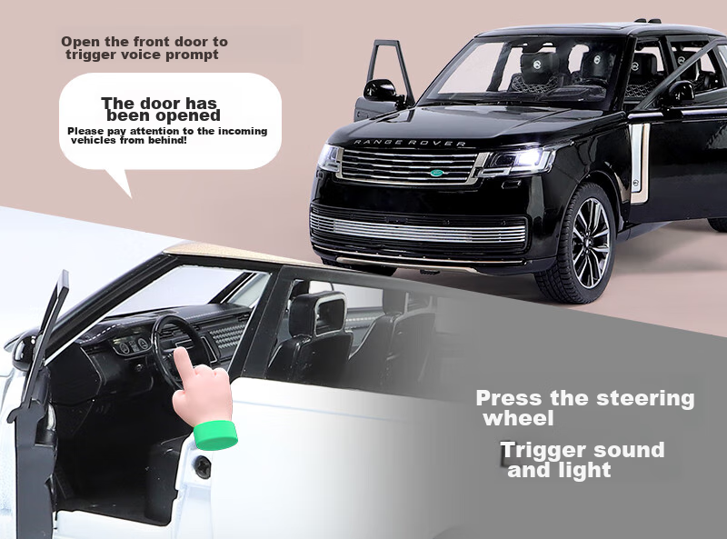 Heimanba 1:24 New Land Rover Range Rover SV White Car Model Children's Toy Alloy Car Model Collectible Display Piece Gift 8