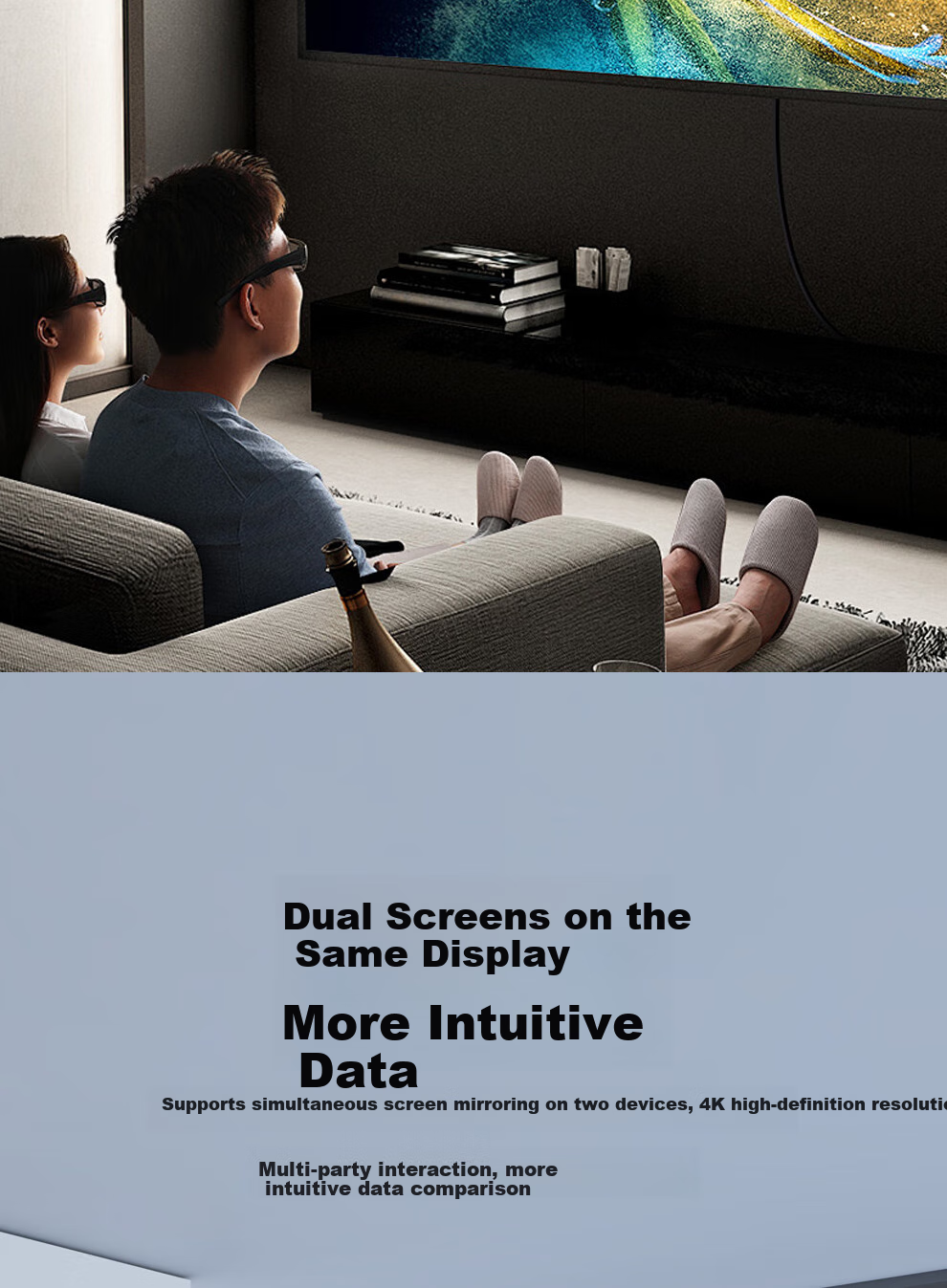 BOEGAM Wireless Screen Mirroring Device HDMI Cable 4K HD Transmission Screen Sharing Tool for Office And Home Use Compatible with Apple And Android Phones, No Network Required XS5D 6