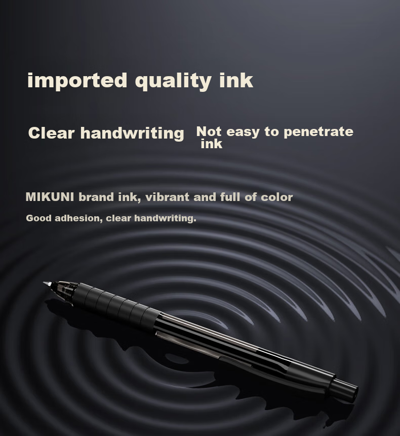 Deli Retractable Gel Pen, 0.5mm Bullet Tip, Office Supplies, Black, 12 Pens/box, S06 for College Entrance Exam 4