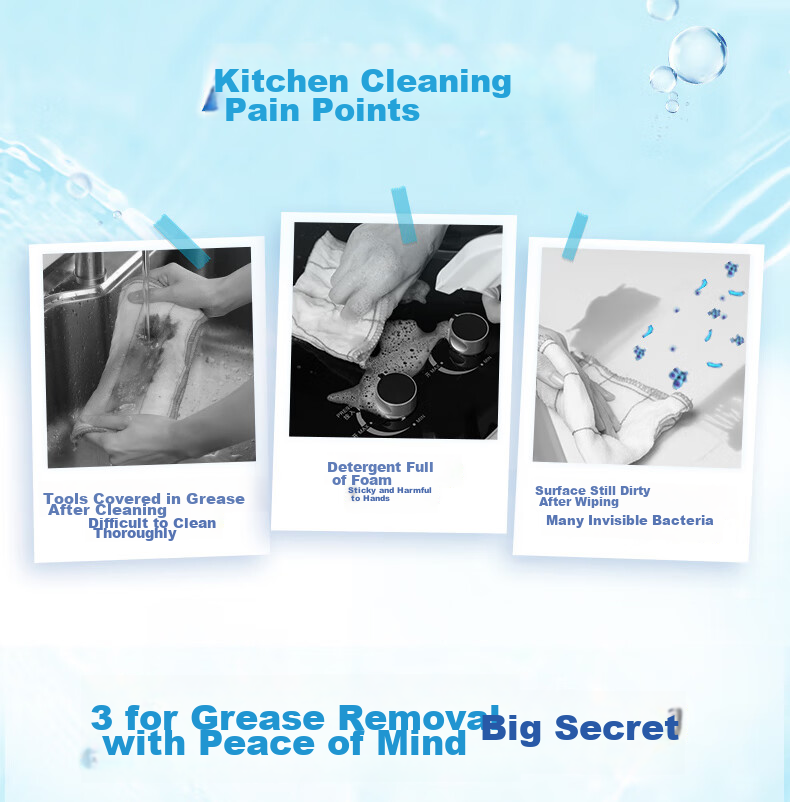 MIAOJIE Antibacterial Wipes, 48 Sheets*2 Packs, Disposable Kitchen Wipes for Lazy People 3