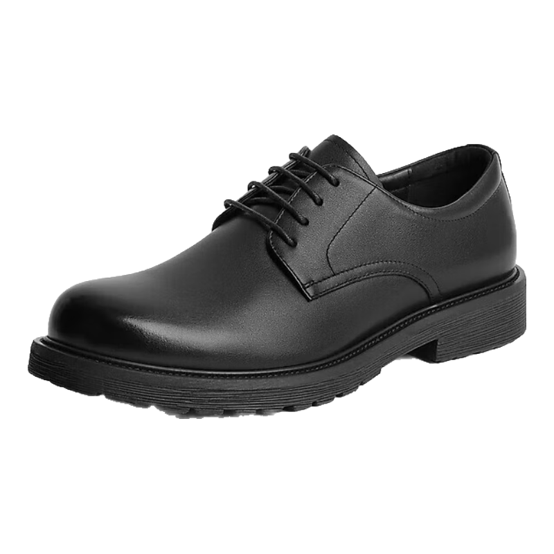 Belle Commuter Business Leather Shoes, Men's Formal Shoes, Spring And Summer Lace-Up Heightening Youth Leather Shoes A1208CM3, Black, Size 43