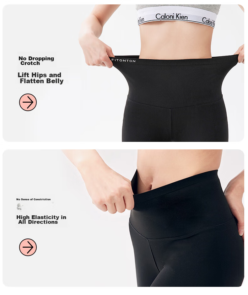 FitonTon Shark Leggings for Women, Autumn And Winter, Butt-Lifting And Tummy Control, High-Waisted, Slightly Compression, Butt-Lifting Band, Tight-Fitting Yoga Pants, Gray, L 12