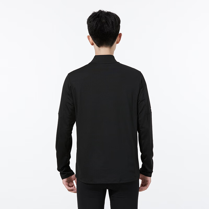 NIKE Men's Long-Sleeve Square Neck T-Shirt, Sports Casual, Classic Simple Style, DD4757-010, Black, Size L 3