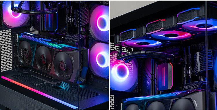 PHANTEKS XT523 View Black Sea View Tempered Glass Full View TX Motherboard Case for Desktop Computer (Side ARGB Light Strip/360mm Water Cooling Support/Type-C) 21