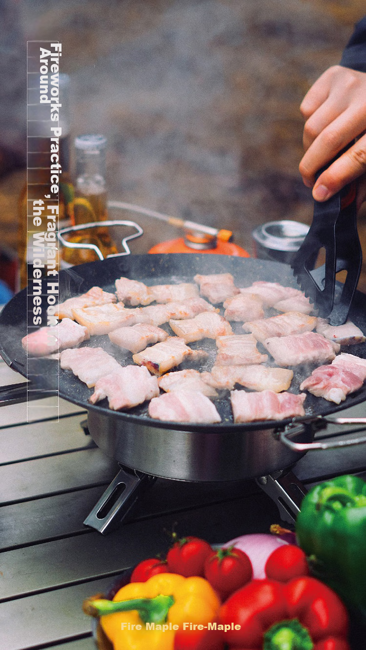 FIRE-MAPLE Outdoor Camping Tongs, Extended Food Tongs for Barbecue, Kitchen Charcoal Tongs, Meat Tongs, Heat-Resistant Tool Tongs 14