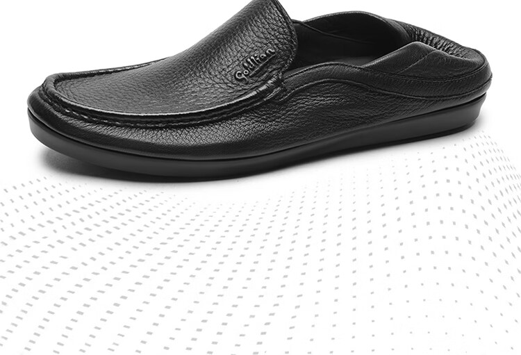 Goldlion Men's Loafers Casual Lightweight Dual-Wear Business Suede Shoes G559410402AAB Black Size 39 4