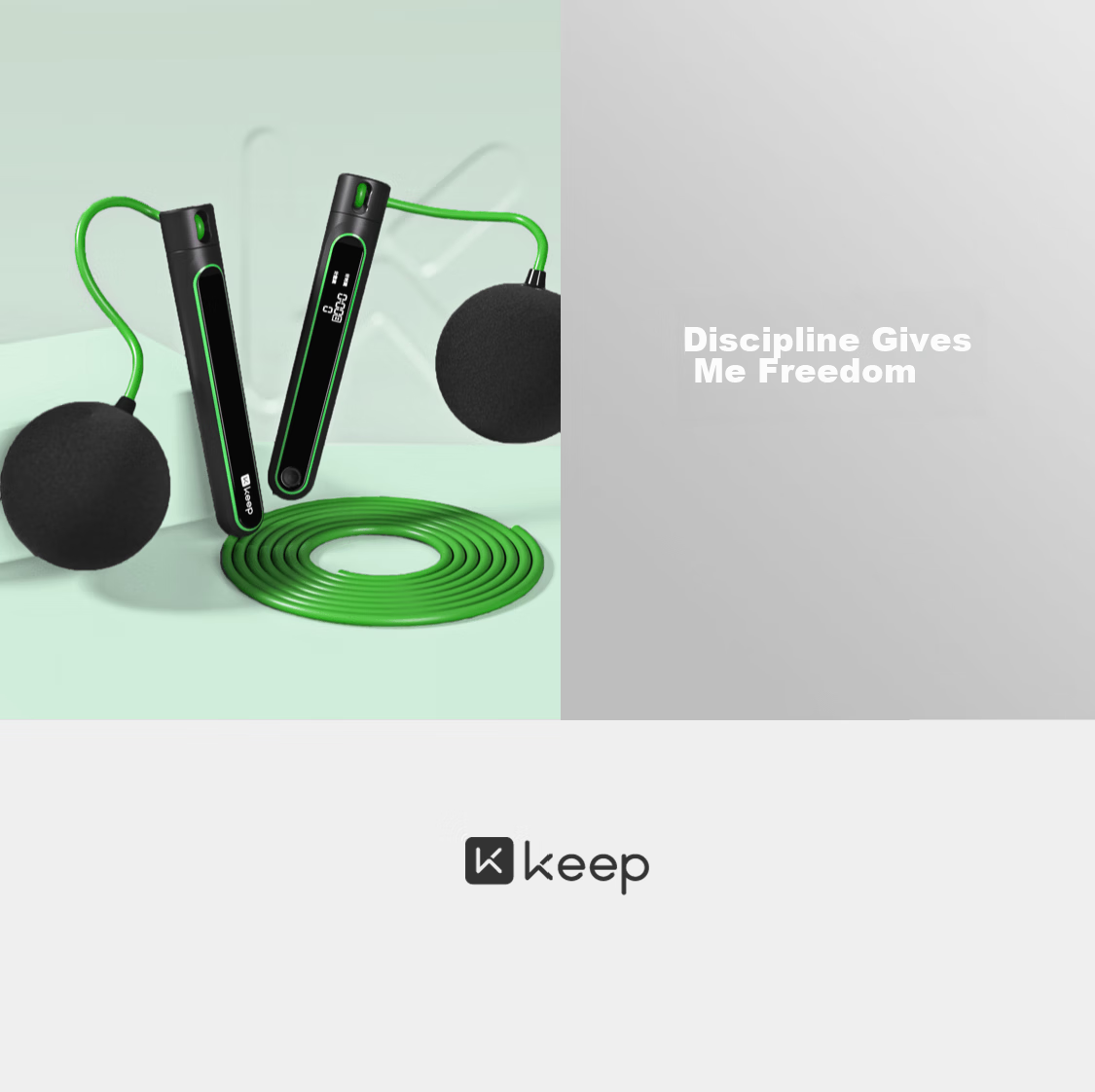 Keep Fat-Burning Weighted Jump Rope for Adults, Weight Loss Fitness Speed Rope - Cool Black Green/No Rope Small Ball 16