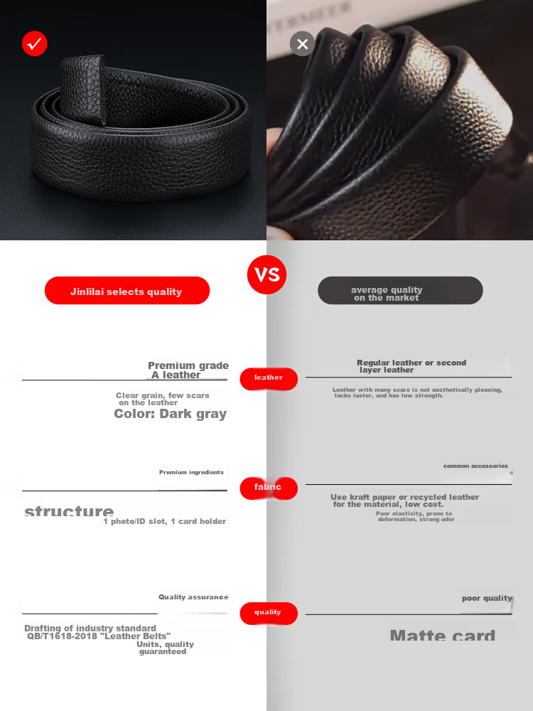 Goldlion Men's Automatic Buckle Belt, Business Casual Waistband Gift Box, Top-Grain Leather Trouser Belt, Birthday Gift 6