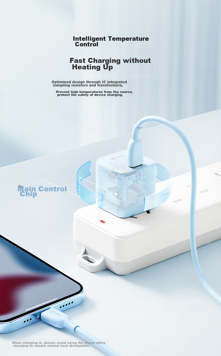 BULL PD20W Charger, Fast Charging Head for Apple IPhone 16, Automatic Power-Off When Fully Charged, Compatible with IPhone 15/14/13 Pro Max/12/11/x/8, Distant Mountain Blue 8