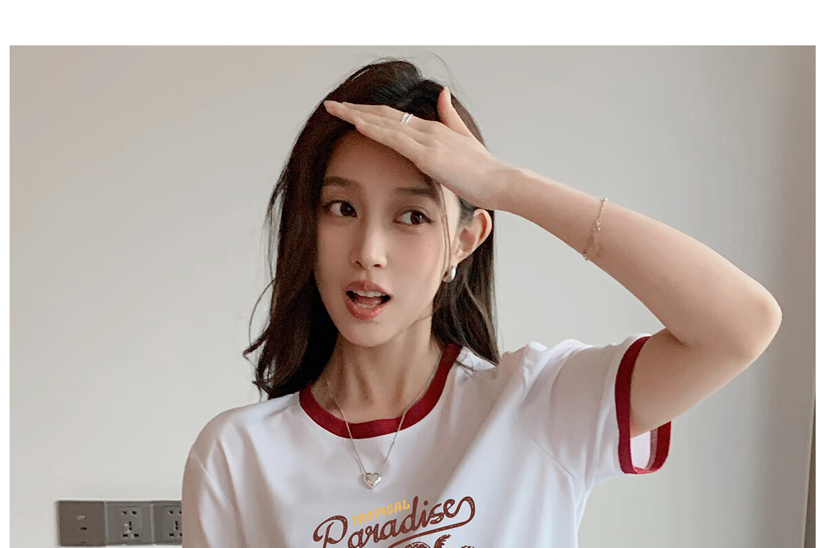 Halo Queen Long-Sleeve T-Shirt for Women, Spring And Autumn Round Neck Shell Cute Casual Versatile Base Shirt Top New Product H143T2020 54
