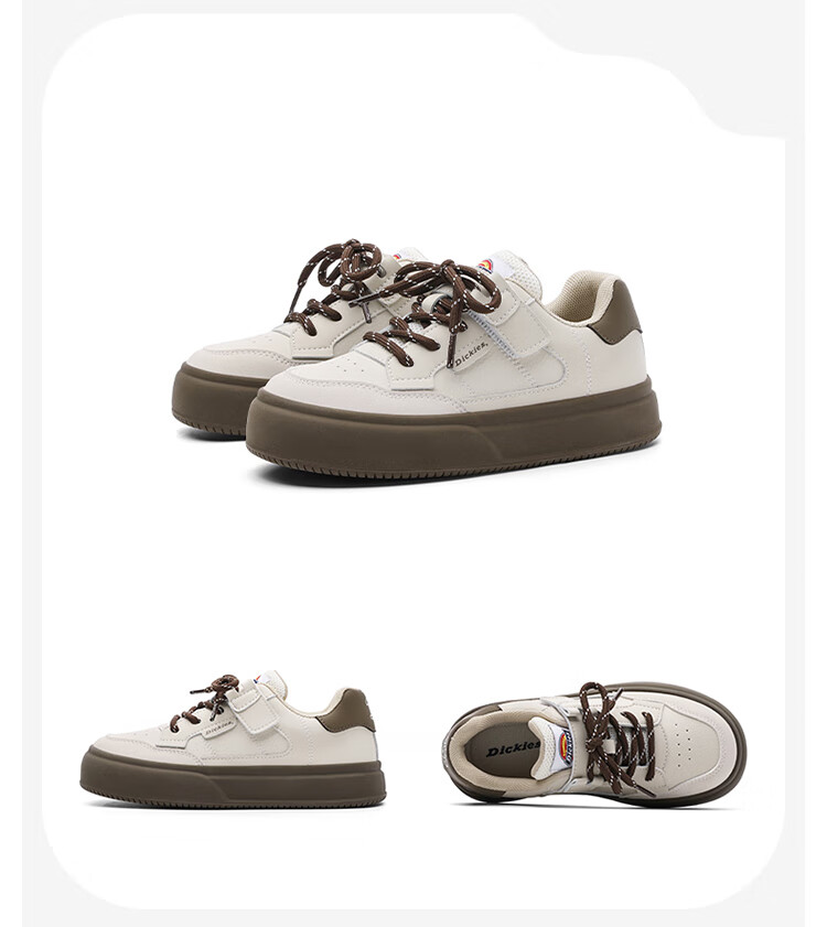 Dickies Children's Canvas Shoes, New Spring And Summer Style for Girls, Casual Shoes with Fleece Lining, Comfortable Training Shoes for Older Kids, Lightweight Versatile White Sneakers for Students 33