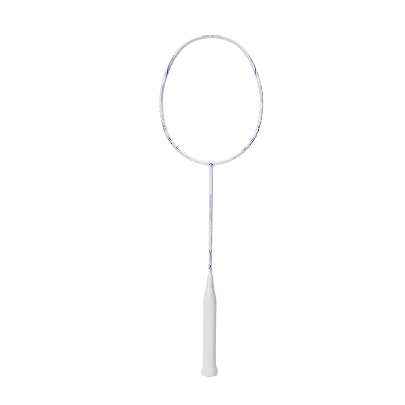 KUMPOO Badminton Racket, Full Carbon Ultra-Light, for Beginners, K520 Upgraded Model Xunfeng K520 PRO, White/blue, Gift Box Packaging