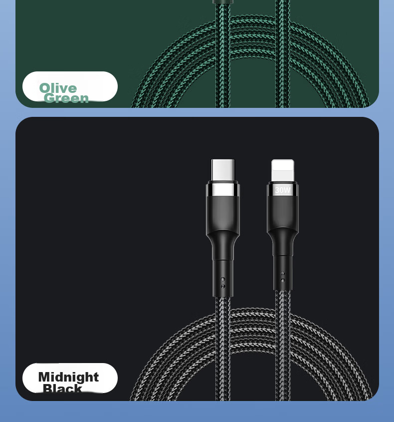 Nengshi Apple Charging Cable, IPhone 14 Data Cable, PD Fast Charging Cable, 30W Charger Cable, Suitable for 13 Pro Max/12 Plus/11 XS Phones, Charging Cable 2 Meters Black 21