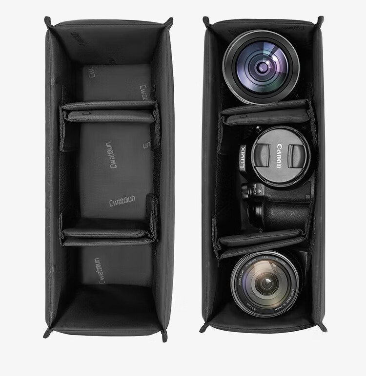 CWATCUN Shoulder Camera Bag, Functional Bag for DSLR And Lenses, Photography Bag, Three-Point Backpack, Stylish Design, Waterproof And Scratch-Resistant Fabric, for Me 15