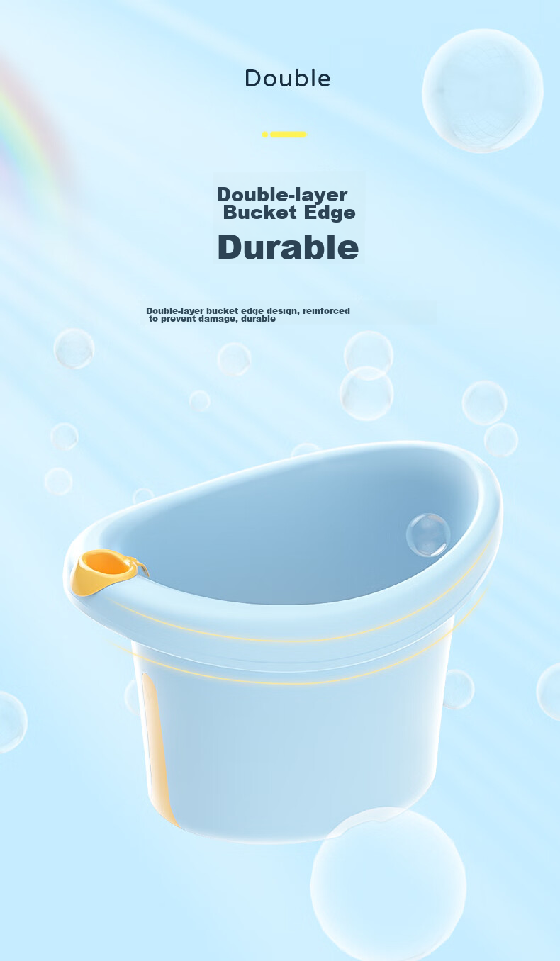 Babyhood Little Crocodile Bathtub, Foldable Children's Bath Tub, Infant Bathtub for Ages 0-10, Baby 329 Luoke Yellow 3