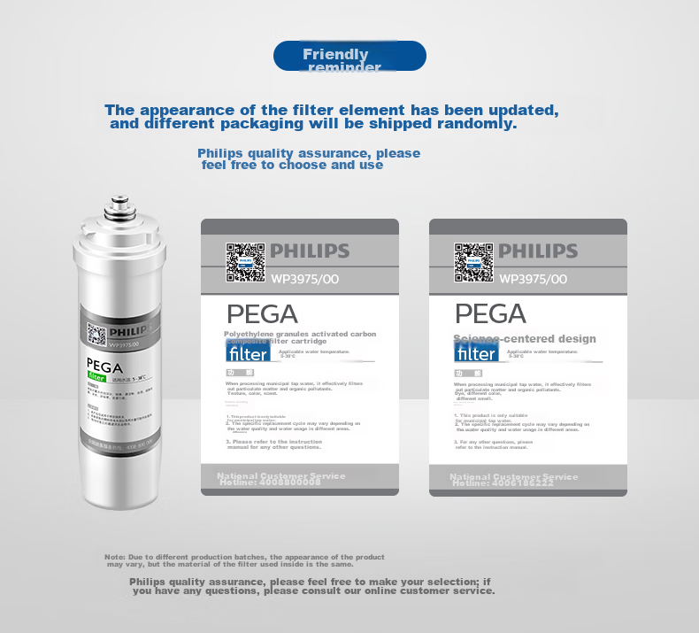 PHILIPS Household Water Purifier Original Activated Carbon Filter Cartridge WP3977/00 (Compatible with Equipment WP4160/WP4186/WP4190/PRO400/PRO500) 2