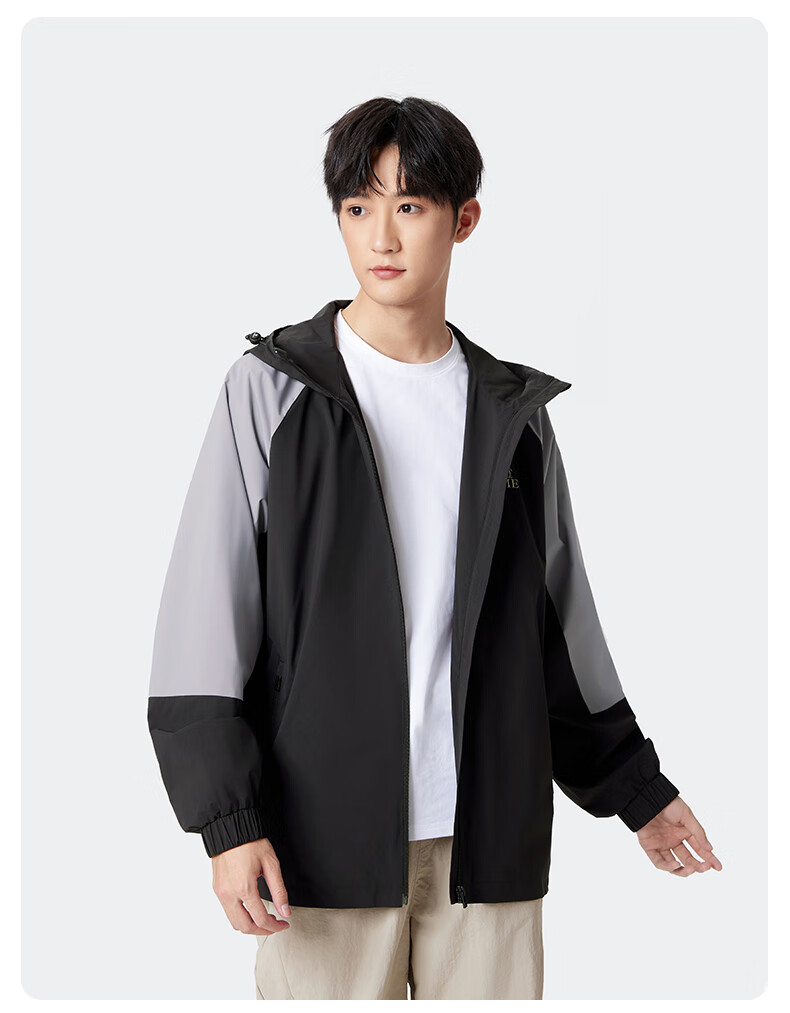 CAMEL Outdoor Sports Jacket for Men, Hooded Windproof Trendy Youth Hiking Coat, Spring And Autumn Season, M34BAKI098 14