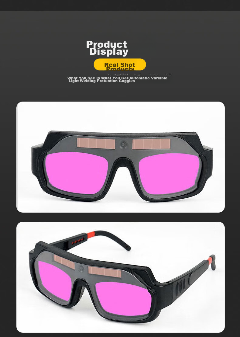 Qingxiao Welding Goggles, Specialized Protective Eyewear for Welders, Anti-Glare Automatic Darkening Glasses for Arc Welding 10