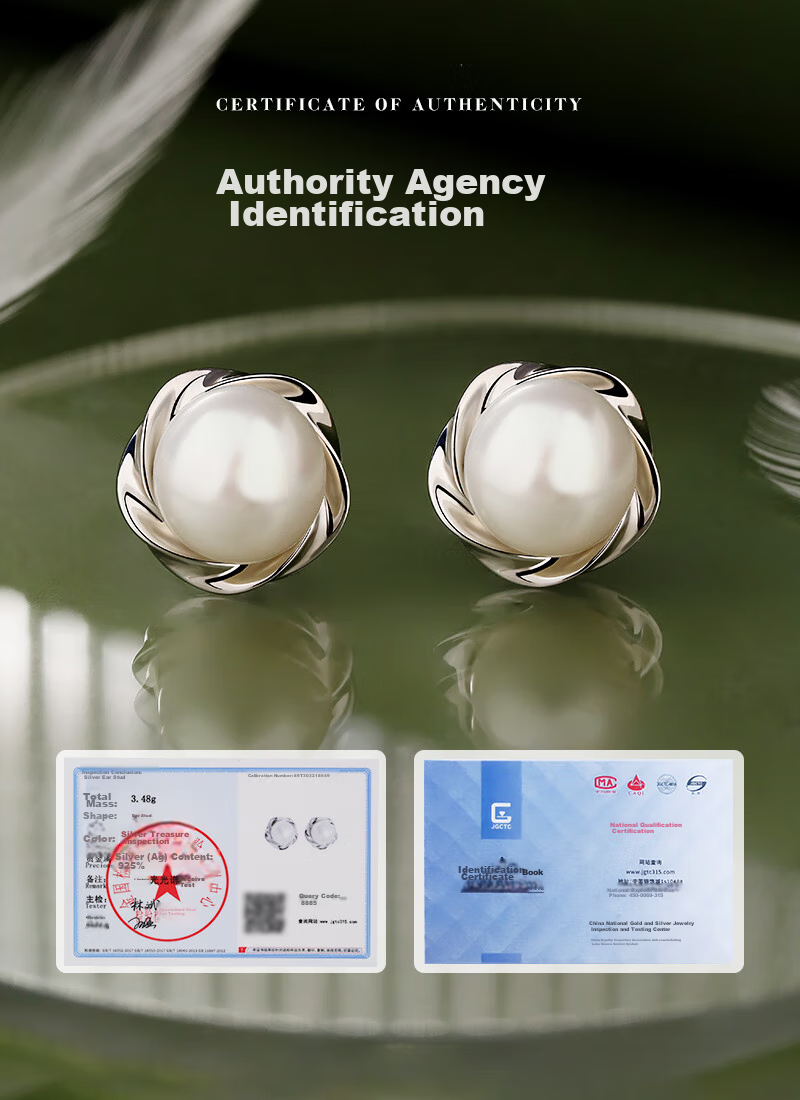 MANHE S925 Silver Stud Earrings for Women, Freshwater Pearl Earrings, Birthday Valentine's Day Gift for Girlfriend Or Mother 8