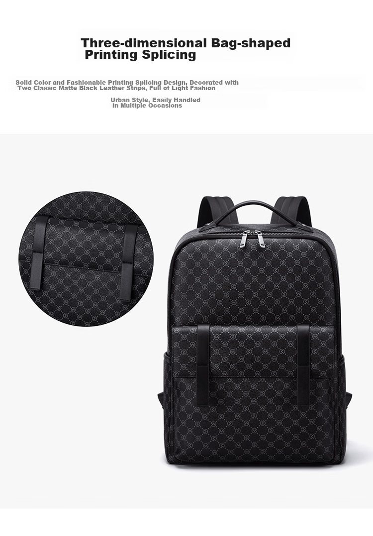 GOLF Backpack, Men's Fashionable Printed Large Capacity Backpack, Water-Resistant Laptop Bag for Men And Women, Student Schoolbag, Trendy Casual Business Travel Backpack, 5I688466J Black 11