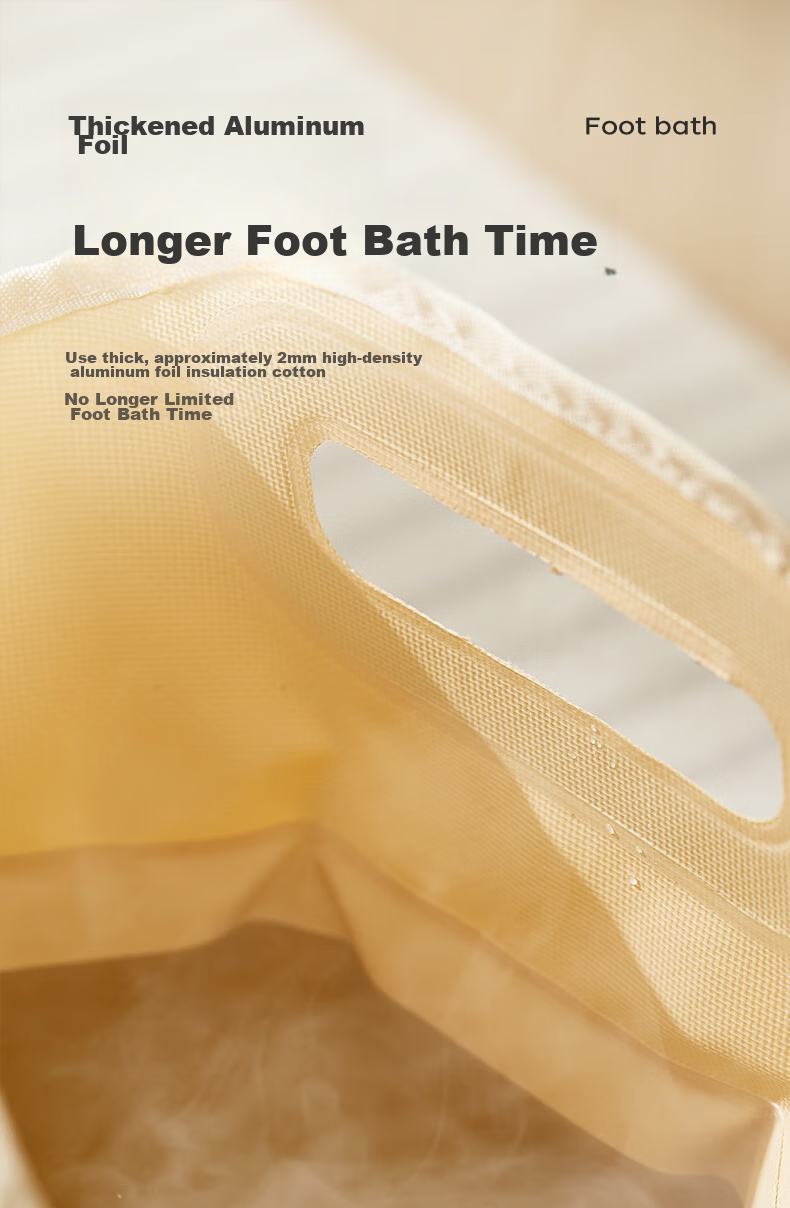 Chuxin Student Dormitory Foldable Foot Soaking Bag, Insulated Foot Bath Bucket, Foot Washing Bucket, Foot Soaking Bucket for Women, 8-Layer Temperature Locking, Thickened, Height 36cm 5
