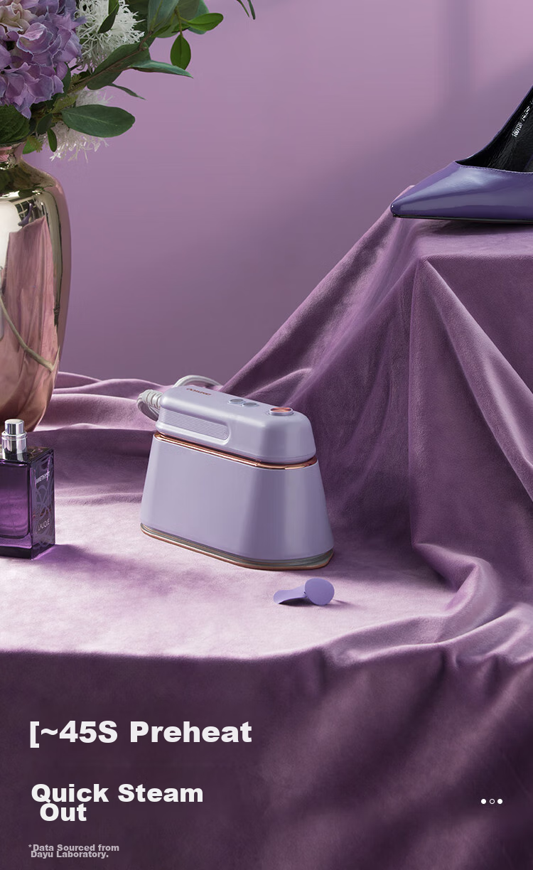 DAEWOO [Low Price for Top Streamer 9% Off] Handheld Garment Steamer for Home Use, High-Pressure Steam Iron, Portable Small Sterilizing Electric Iron for Travel And Business Trips HI-029PRO Purple 15
