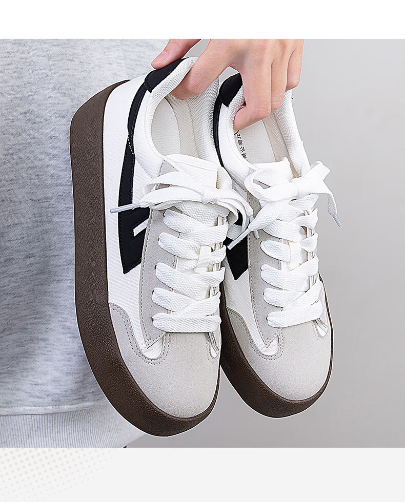 Huili Official Women's Shoes, Summer Breathable Canvas Shoes for Women, 2026 New Casual Shoes, White-Gray Size 37 11