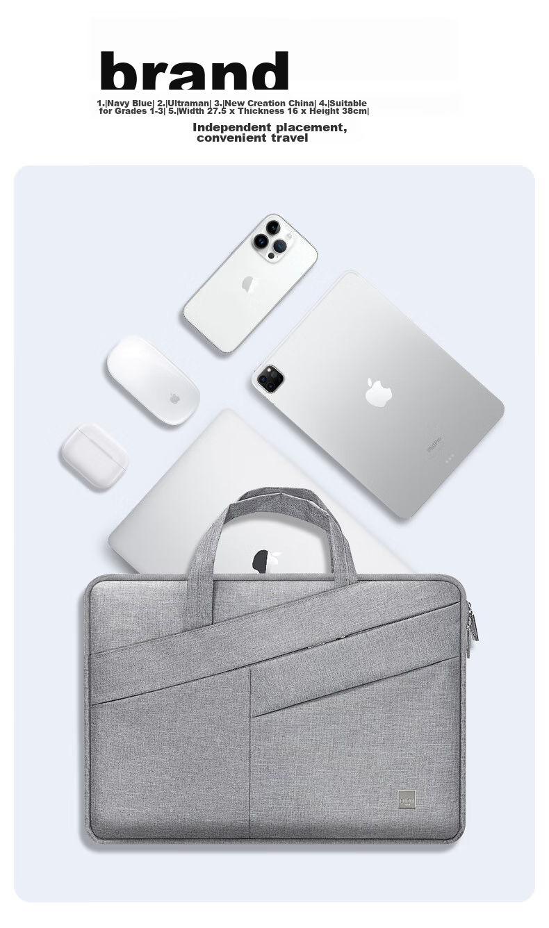 Biyoumei Laptop Bag, Handheld Slim Style, 14-Inch Notebook Briefcase, Suitable for Apple, Huawei, Xiaomi, Lenovo 3