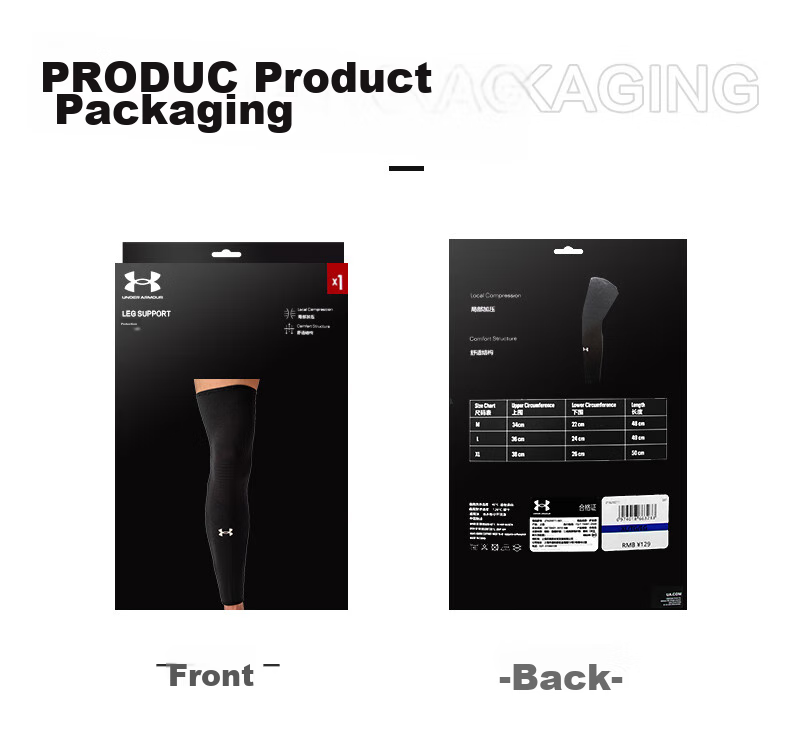 Under Armour Sports Knee Brace Full Leg Protection Gear for Men And Women, Fitness Training Cycling Running Soccer Basketball Socks Sleeve, Black XL Size 4