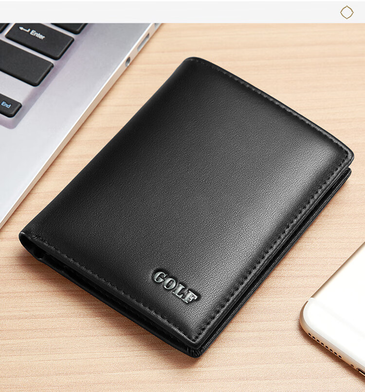GOLF Men's Wallet, Vertical Style, Soft Leather Billfold, Multi-Card Slots, Bank Card Holder, Business Casual, Lightweight Coin Purse, Gift Box Packaging 2