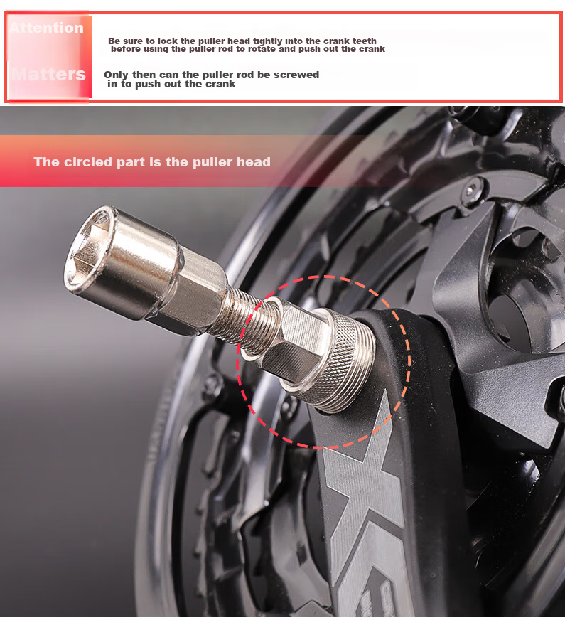 LEBYCLE Bicycle Sprocket Puller, Removal Tool, Square Hole Flower Key, Middle Shaft Socket, Chain Plate Disassembly And Repair Kit 12