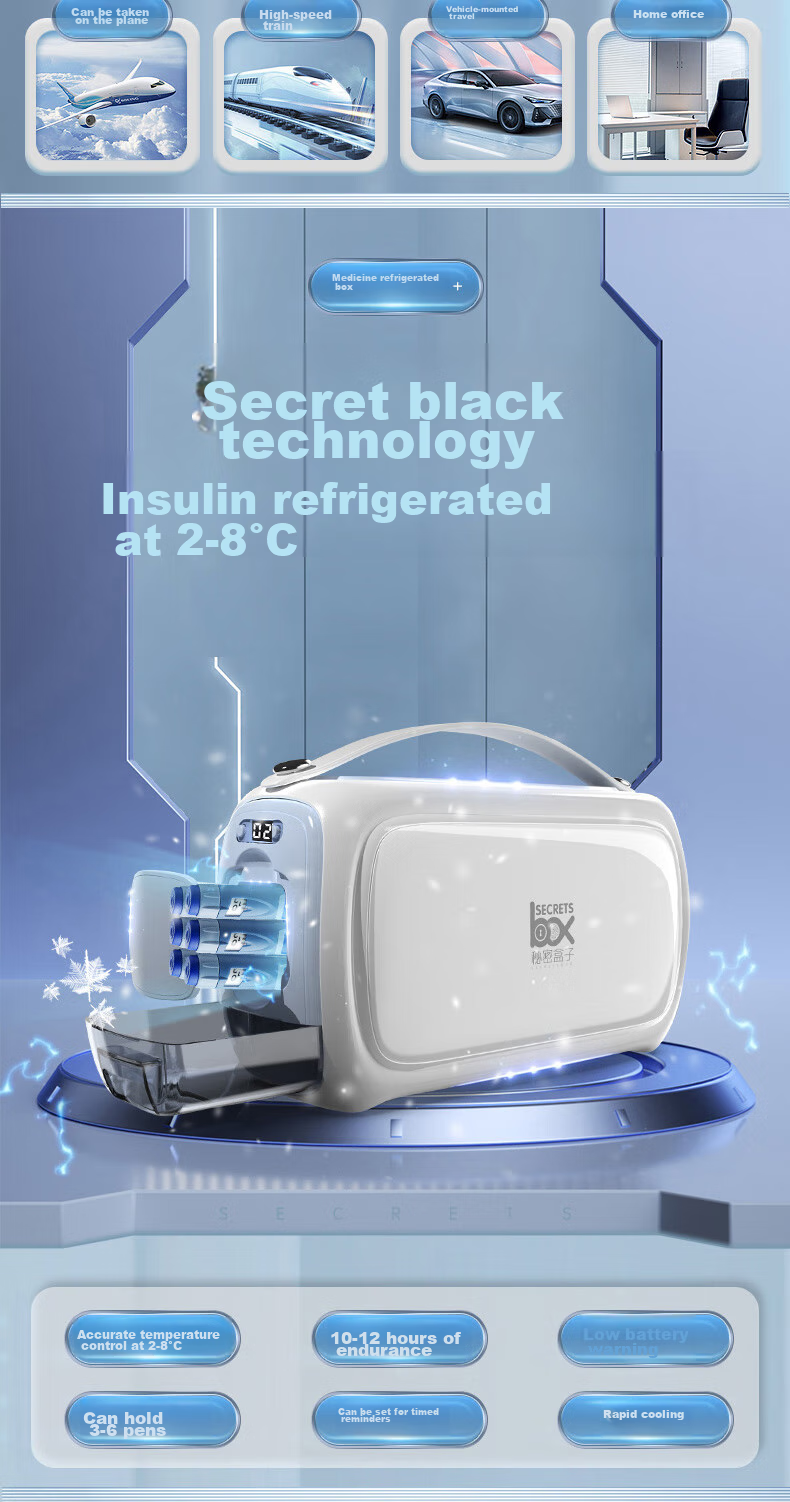 SECRETSBOX Insulin Storage Portable New Energy EV Car Charger Travel Mini Refrigerator for Medications And Personal Items 1