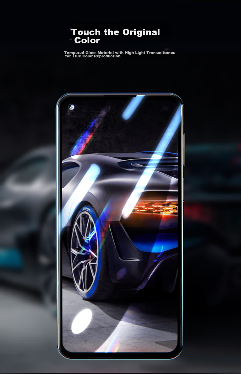 LLUNC Tempered Glass Screen Protector for Xiaomi Redmi Note9, Full Coverage Protective Film, HD Clear Anti-Drop Ultra-Thin Glass Anti-Fingerprint Protective Phone Film 5