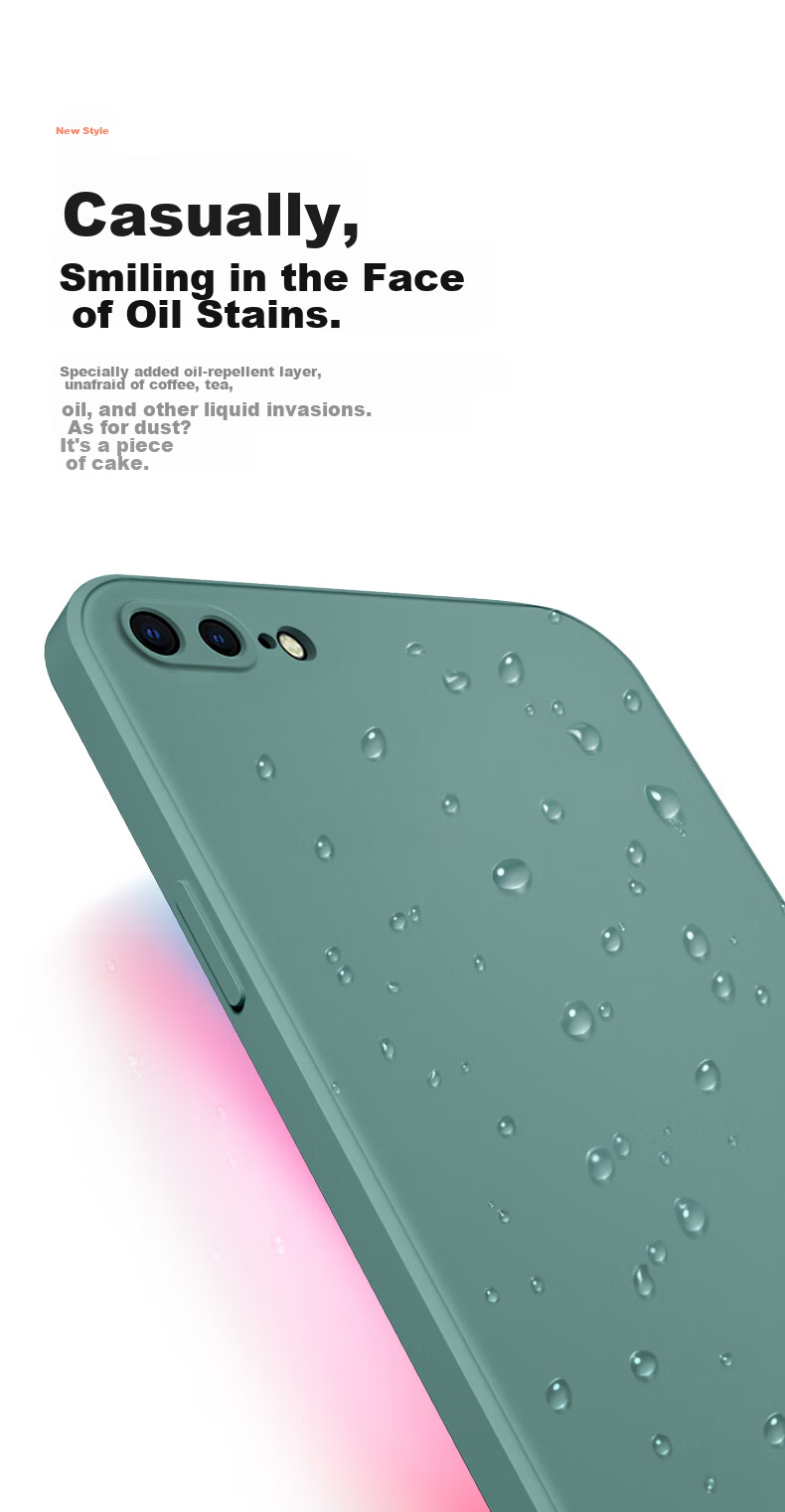 KEKLLE Silicone Phone Case for IPhone 7 Plus/8 Plus, Cloud-Like Feel, Full Protection Cover, Skin-Like Texture, Shockproof, Ultra-Thin Soft Shell, Black 11
