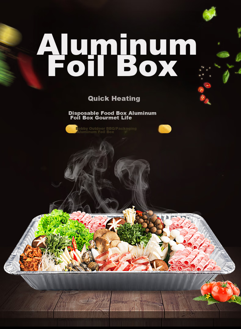 Babike Aluminum Foil Takeout Boxes, Large Capacity 4900ml*10 Pieces, for Baked Fish, Crayfish, Camping, Barbecue, And Food Packaging 1
