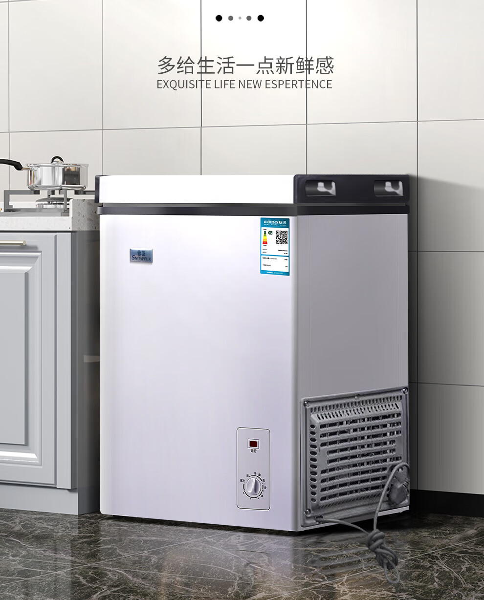 雪花(snowflk)家用单温冷柜超市冰柜大容量商用卧式小型冷藏柜冷冻柜