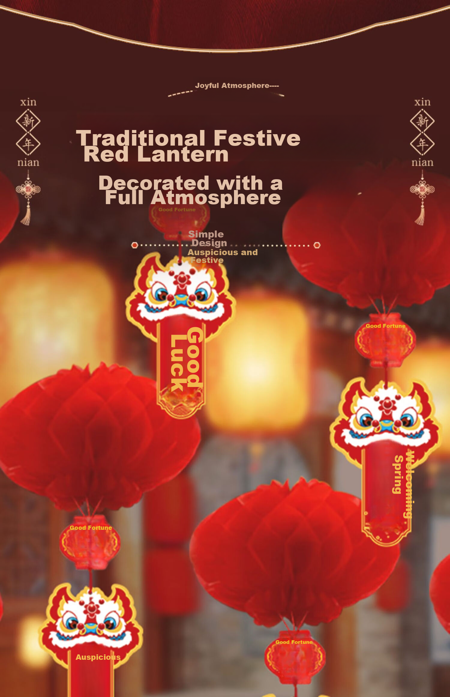Abaoli Lantern Riddle Hanging Lantern Decoration Housewarming Chinese Style National Trend Ancient Style Kindergarten Atmosphere Decoration Mall Setup 4
