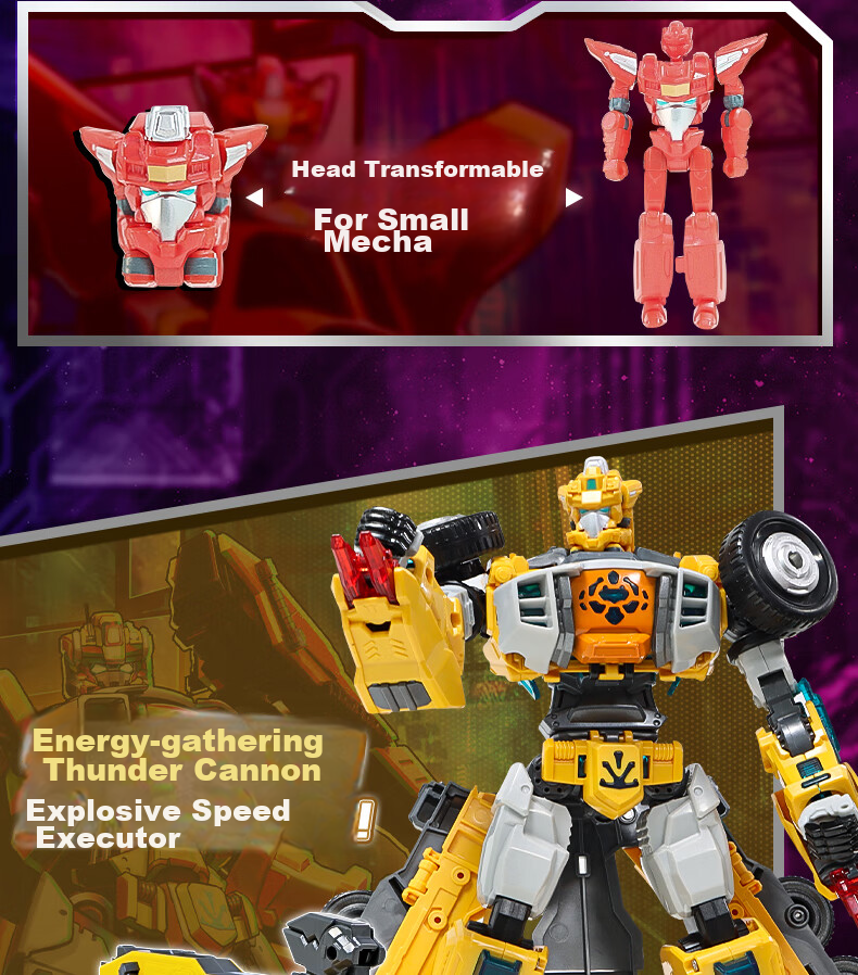 DISON Transforming Alliance 2 Super Transformation War God Robot, Handheld Transforming Toy, Combination Machine, Birthday Gift for Children, New Year Present for Boys 8