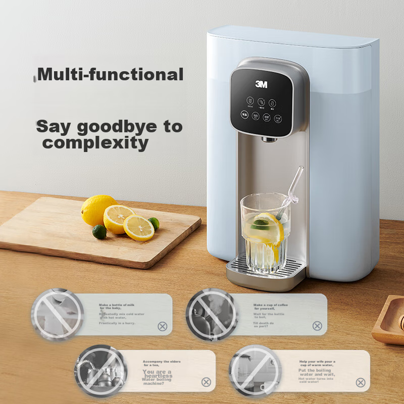 3M Instant Hot Water Dispenser, Water Purifier, Quick Heating, Smart Touch Control, Precise Water Output, Full Flow Rate, Wall-Mounted WHS200-BL