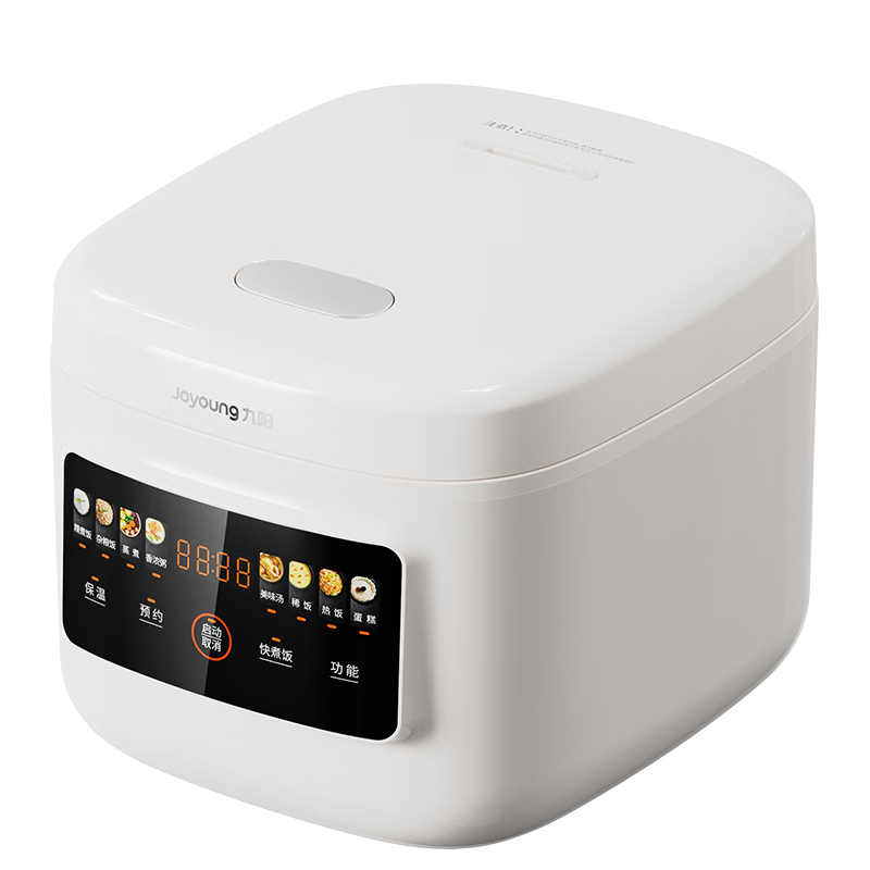 Joyoung 5-Liter Large Capacity Rice Cooker for 4-5 People, Micro-Pressure Electric Rice Cooker, 28-Minute Cold Water Quick Cooking, Pre-Set Color Screen, 9 Functions Menu, High Power Stewing F-50FZ515