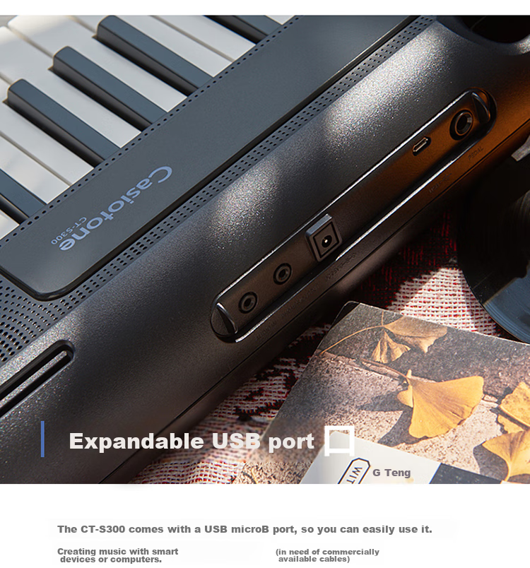 CASIO Electronic Keyboard CTS300, Portable And Stylish for Children And Adults, Entertainment And Learning, 61 Keys, Standalone Model 11