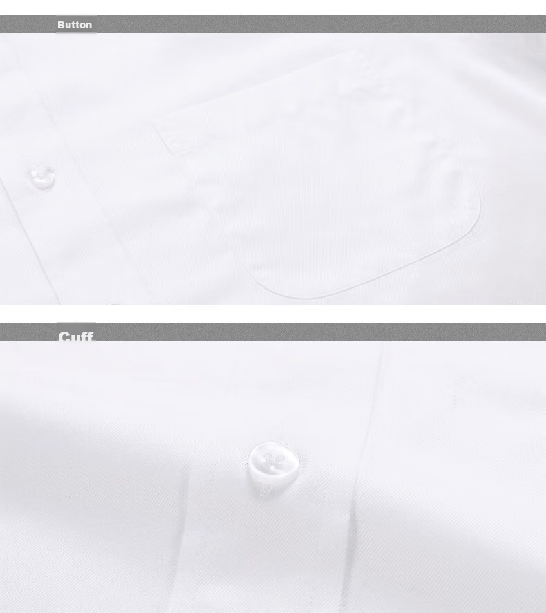 YOUNGOR [DP Wrinkle-Free] 2026 New All-Cotton Breathable Anti-Wrinkle Easy-Care Shirt, Long Sleeve White (With Pocket), Size 38 13