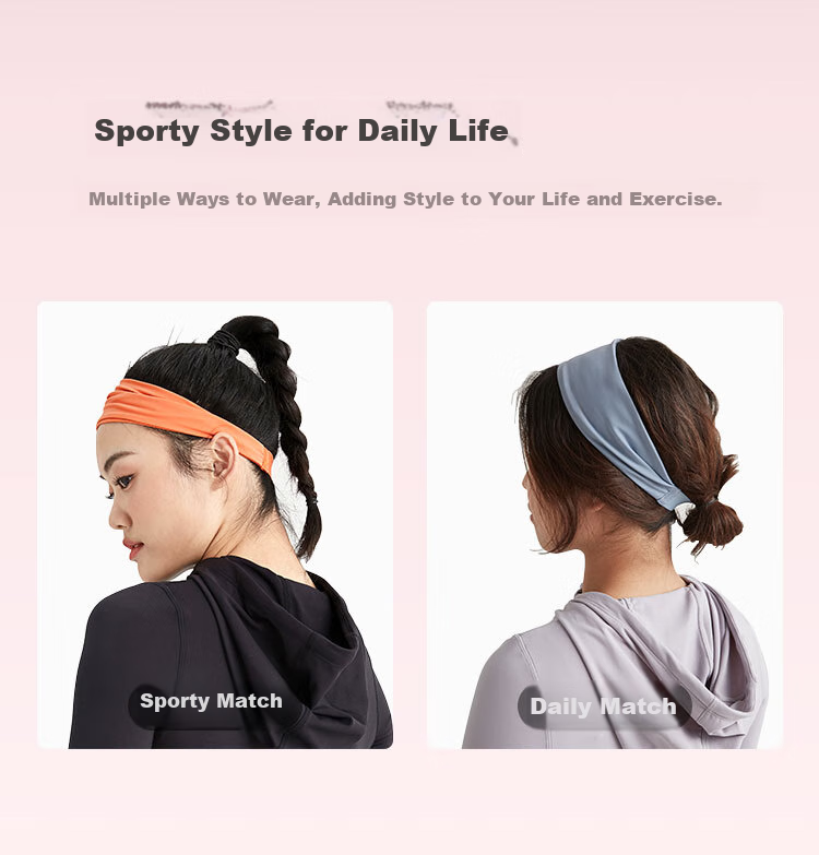 Keep Wide Headband for Yoga, Dance, Exercise, Fitness, Sweat-Absorbing And Breathable Hair Tie, Smog Blue 8