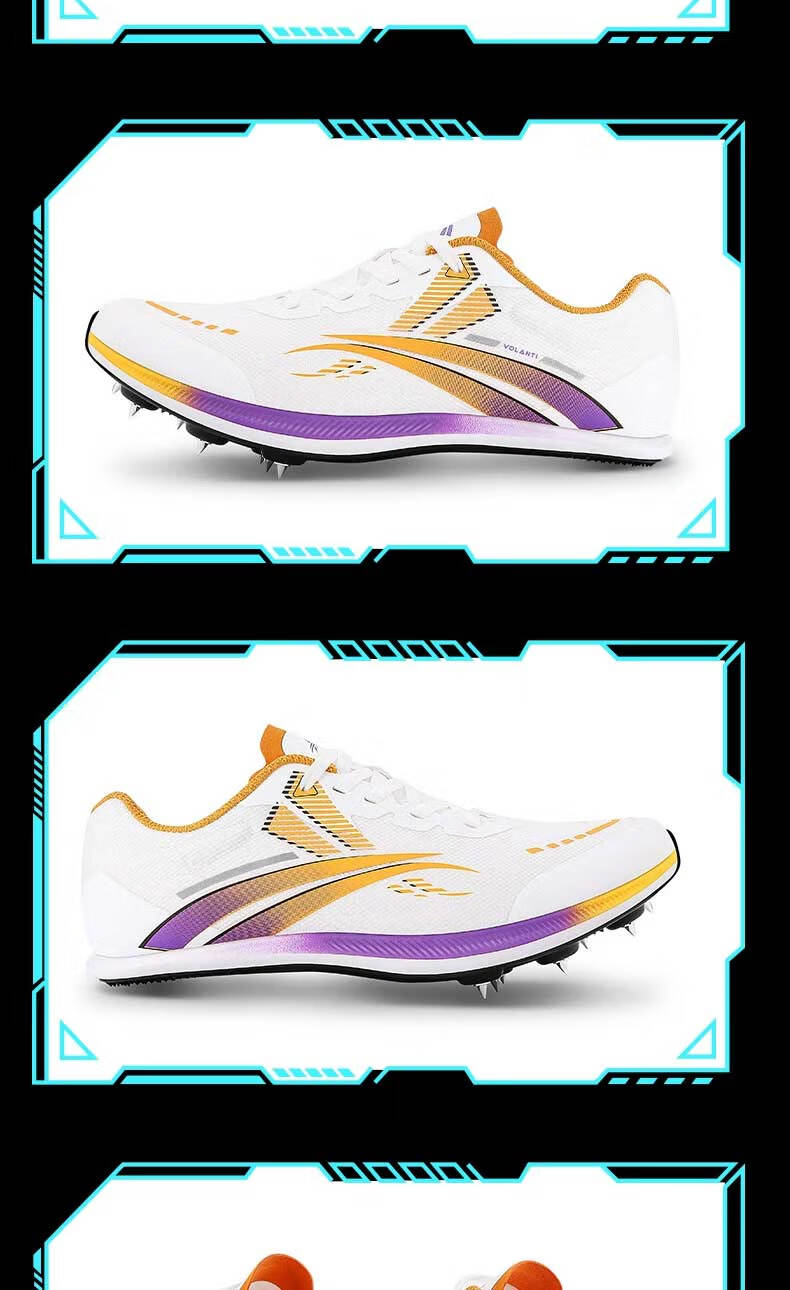 Wolandi Lightning 911 Black Base Spike Shoes, Thick-Soled Sprinting Track And Field Spikes, Physical Education Exam Shoes, Rimmuoying, Size 38 11