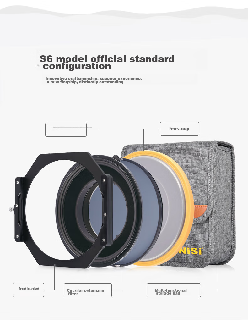 NiSi Square Filter System, 150mm S6 Bracket True Color Version, Canon TS-E 17mm F4 Lens Specific, Ultra-Wide Angle Lens Bracket with Built-In Polarizing Filter 7