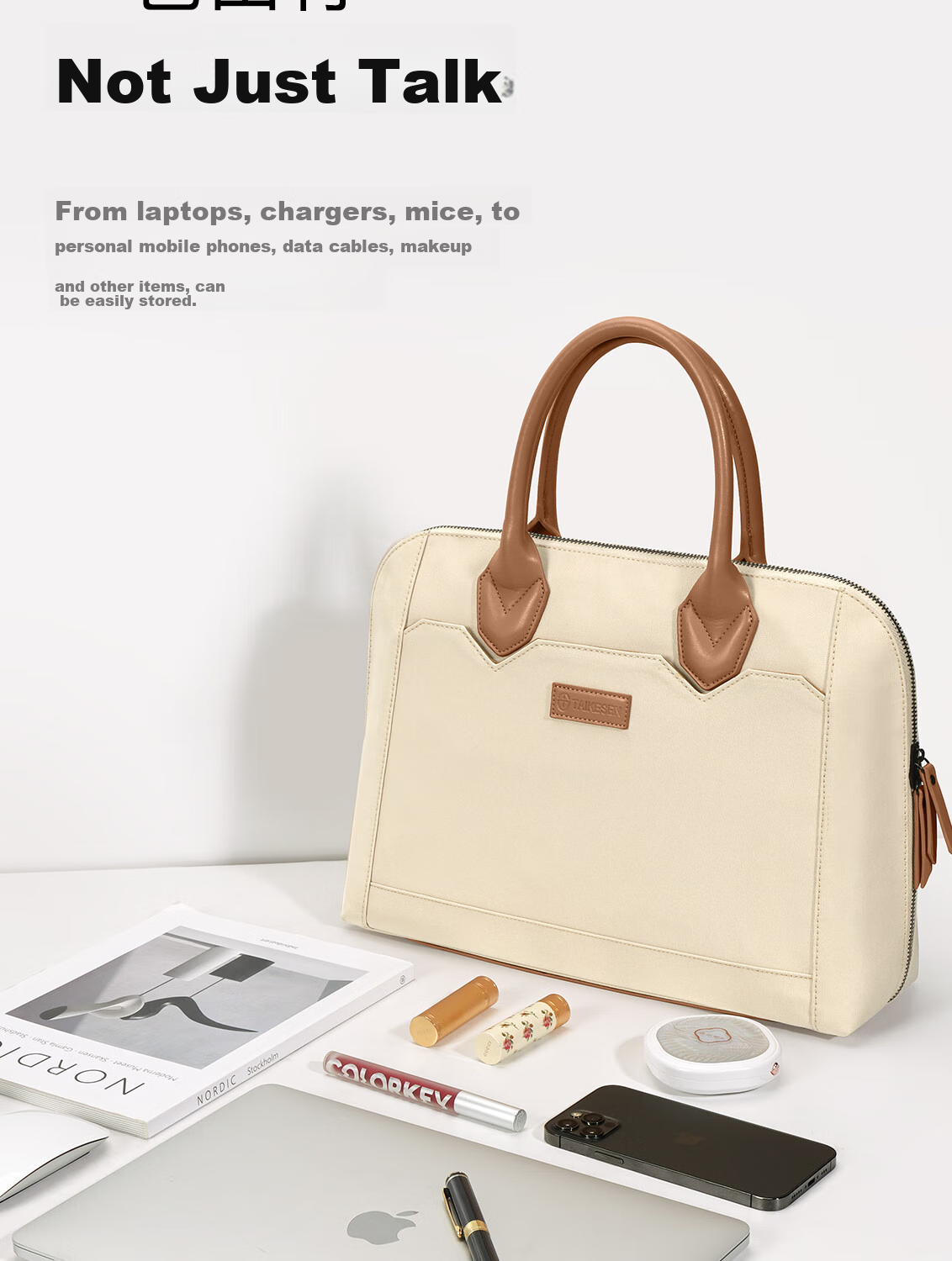Taikesen Laptop Bag, Handheld Notebook 14-Inch, Suitable for Apple Macbook, Huawei, Lenovo, Briefcase, Women's Business 5